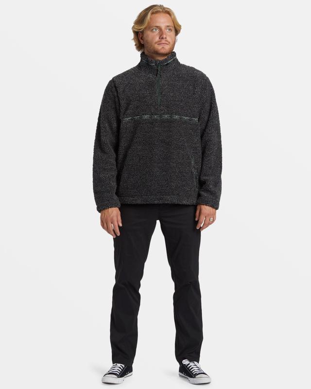 Boundary Tombstone Fleece Half Zip Pullover - Black Heather Male Product Image