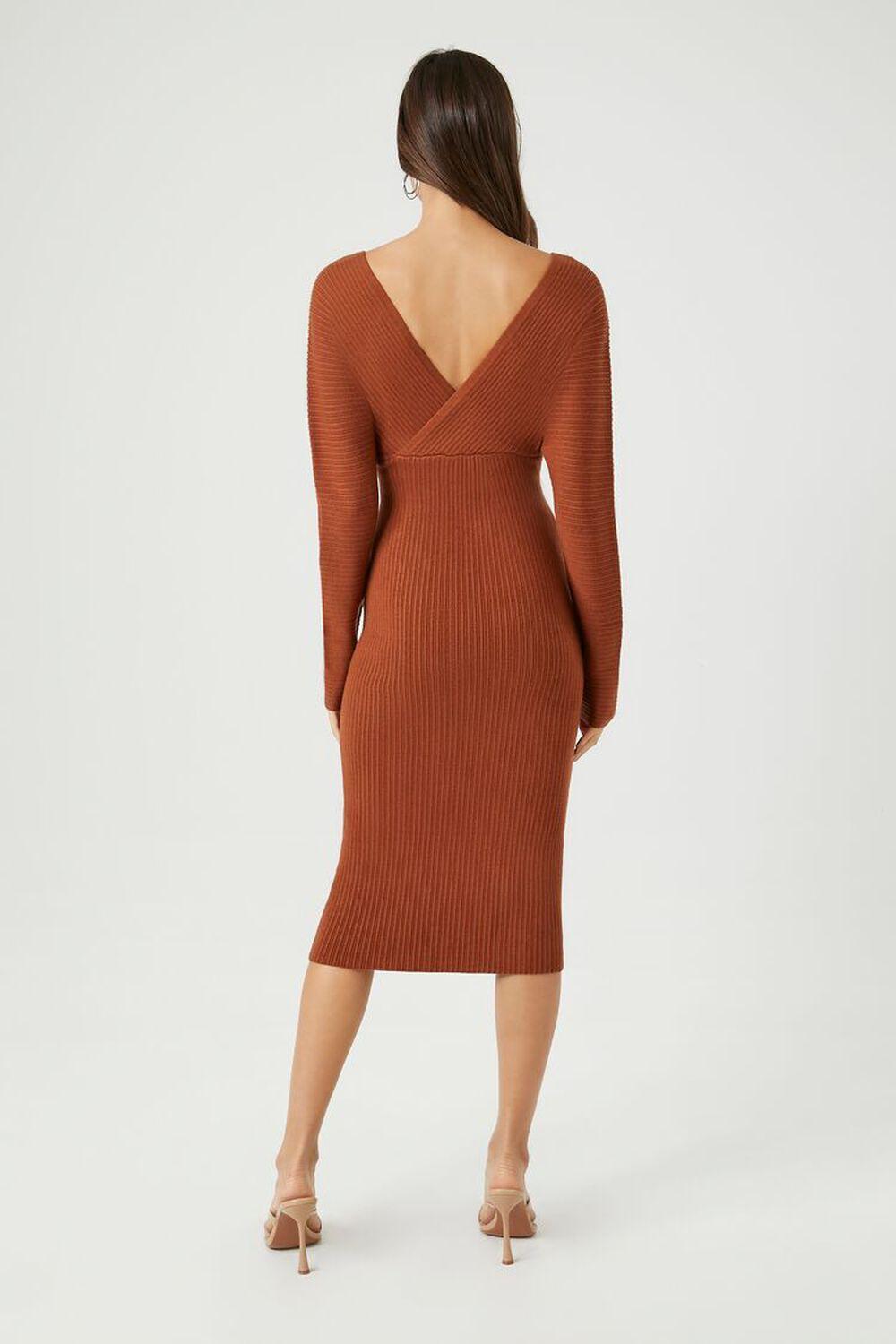 Surplice Midi Sweater Dress | Forever 21 Product Image