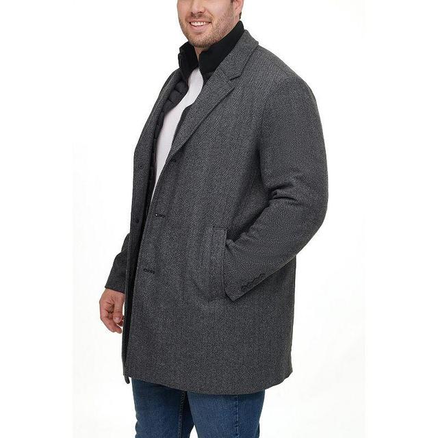 Big & Tall Dockers Midweight Wool-Blend Topcoat with Quilted Bib, Mens Product Image