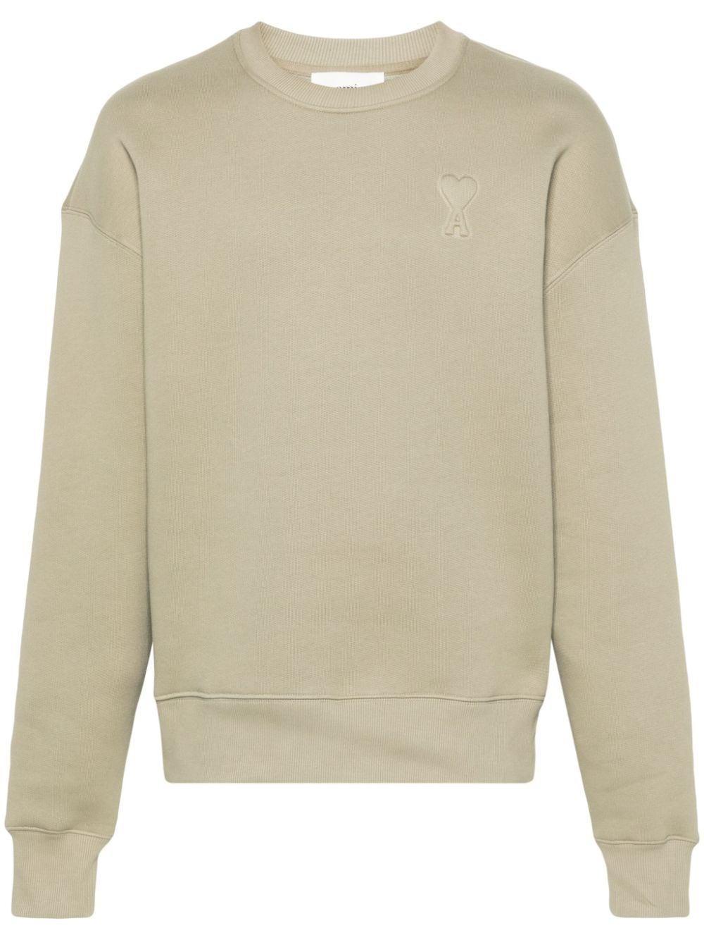 Ami De Coeur Embossed Sweatshirt In 317 Sage Product Image