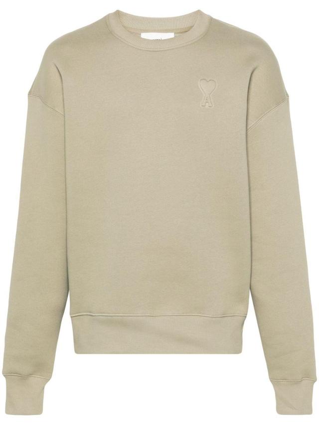 Ami De Coeur Embossed Sweatshirt In 317 Sage Product Image