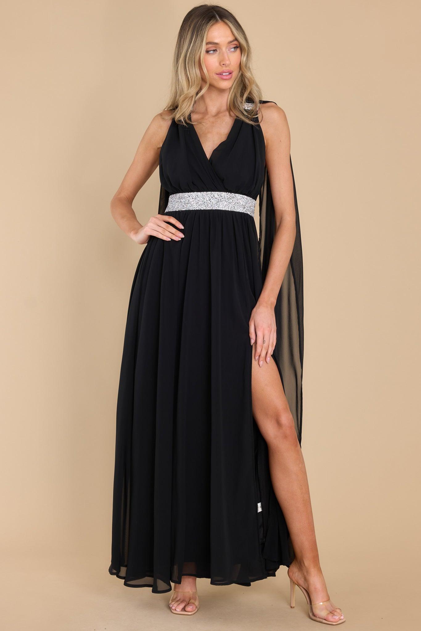 Aura Everyone's Desire Black Maxi Dress Product Image