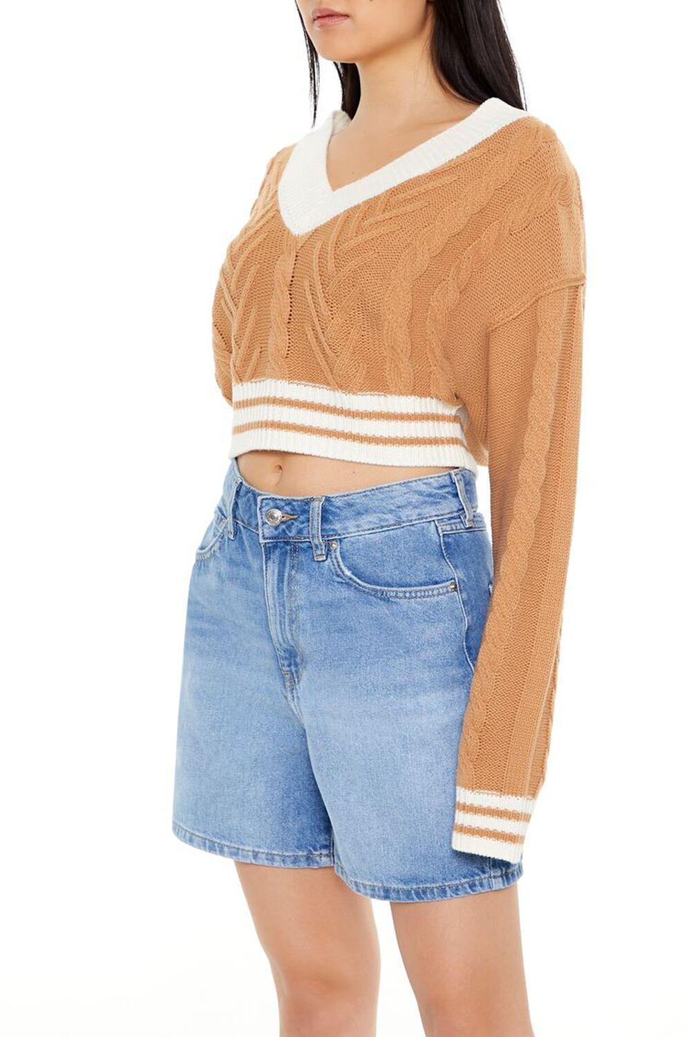 Cropped Cable Knit Sweater | Forever 21 Product Image