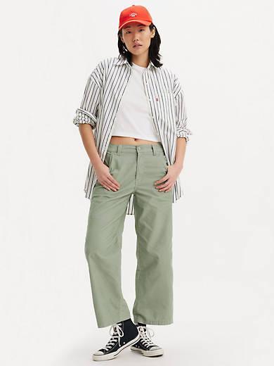 Baggy Carpenter Lightweight Corduroy Women's Pants Product Image