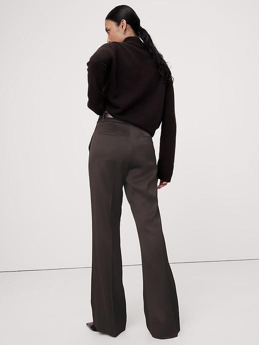 High-Rise Wide-Leg Italian Satin Pant Product Image