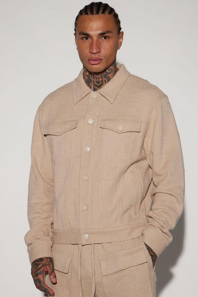 Jordan Textured Trucker Jacket - Tan Product Image