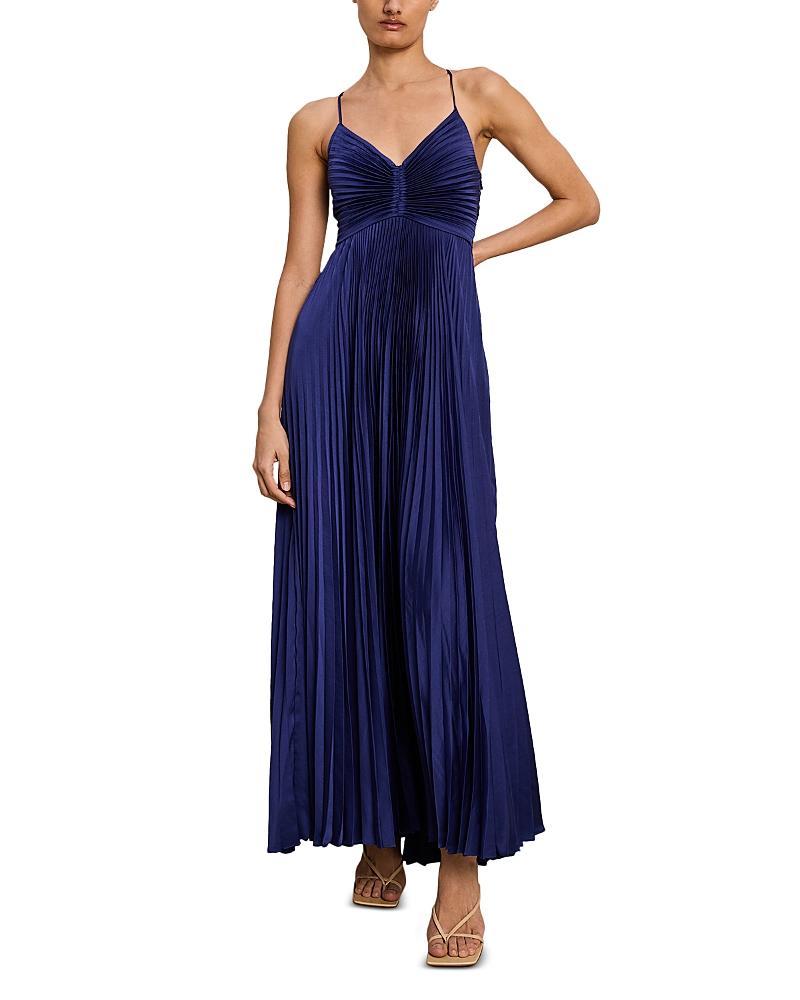 A. L.C. Aries Pleated Cutout Maxi Dress Product Image