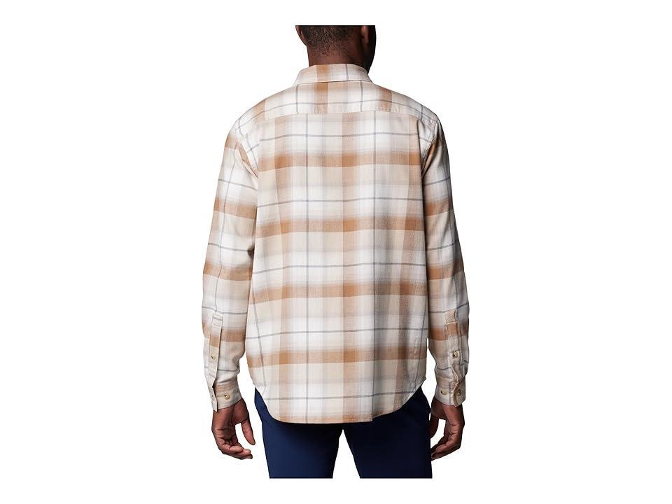 Mens Columbia Cornell Woods Flannel Shirt Dark Grey Tartan Product Image