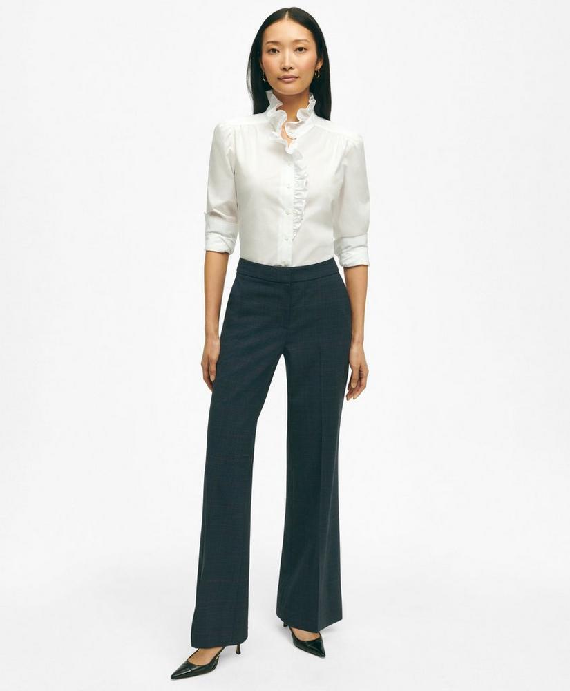 Cotton Ruffle Placket Shirt Product Image