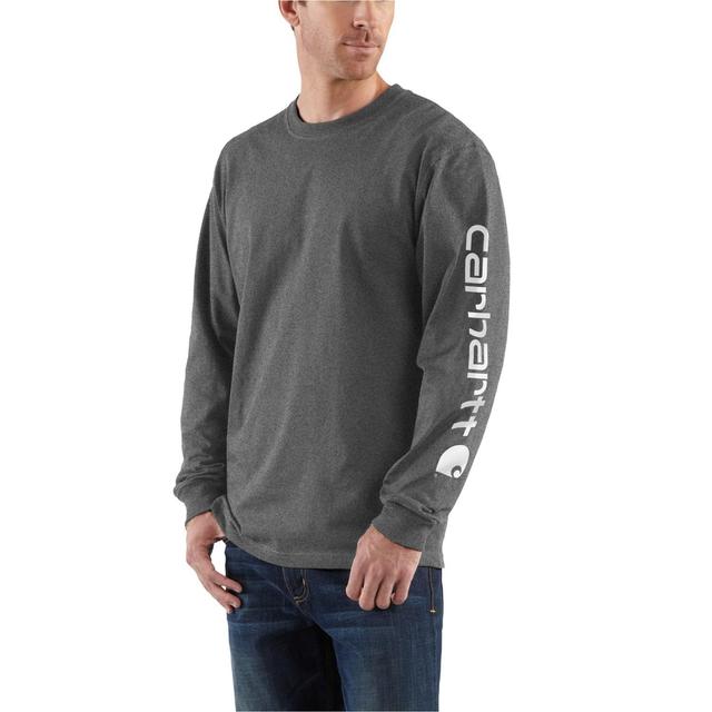 Carhartt K231 Big and Tall Loose Fit Heavyweight Logo T-Shirt - Long Sleeve, Factory Seconds Product Image