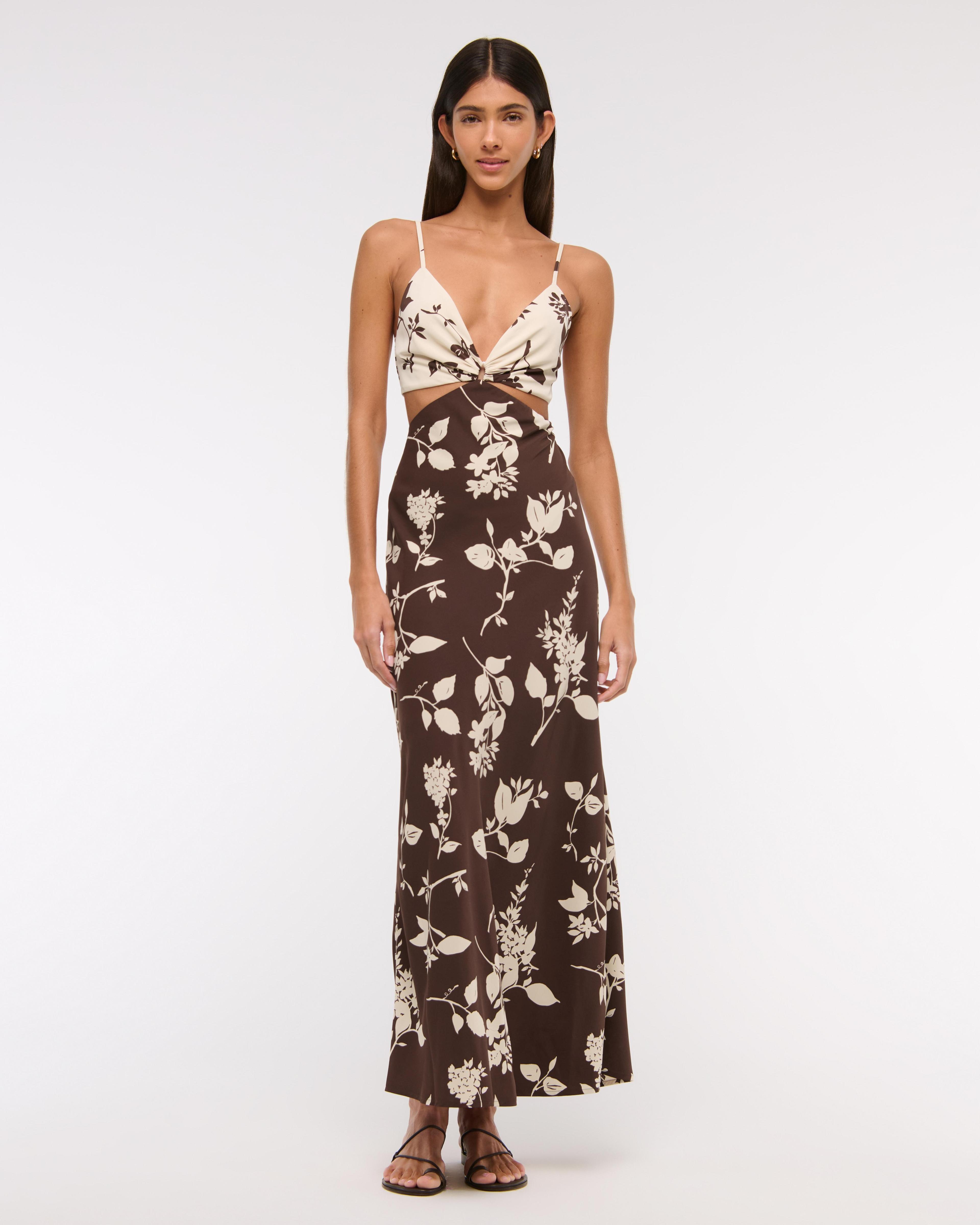 The A&F Julia Slip Cutout Maxi Dress Product Image