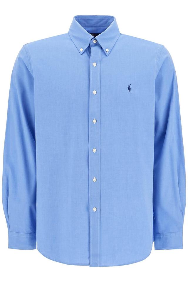 POLO RALPH LAUREN Custom Fit Cotton Stretch Shirt In Blue Product Image