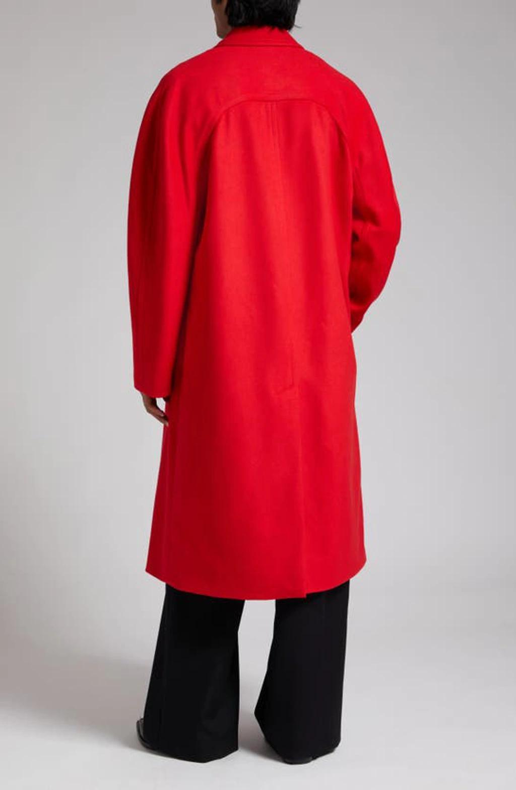 Men's Wool-cashmere Oversized Coat In Lust_red Product Image