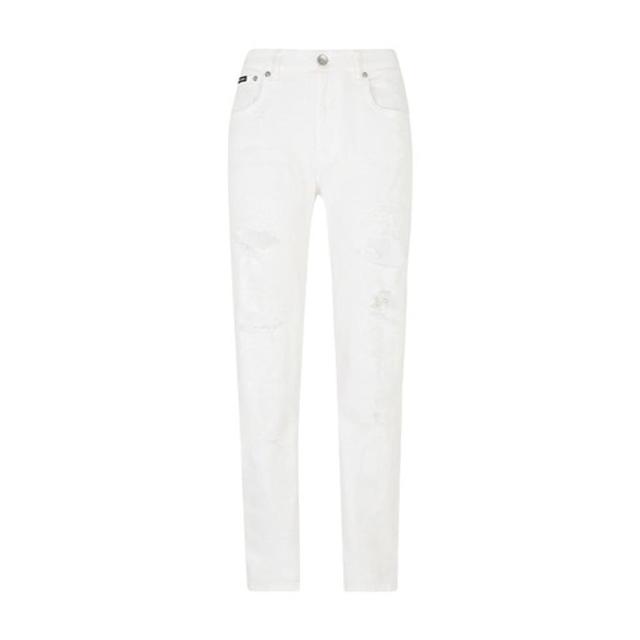 Denim Jeans With Pretty Fit In White Product Image