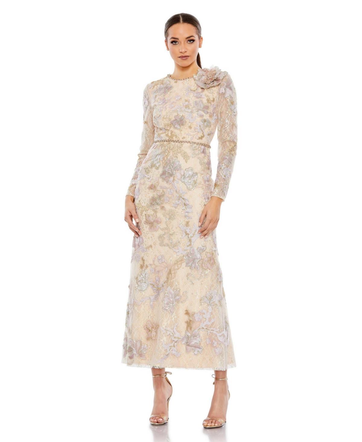 Womens Floral Appliqu Cocktail Dress product image