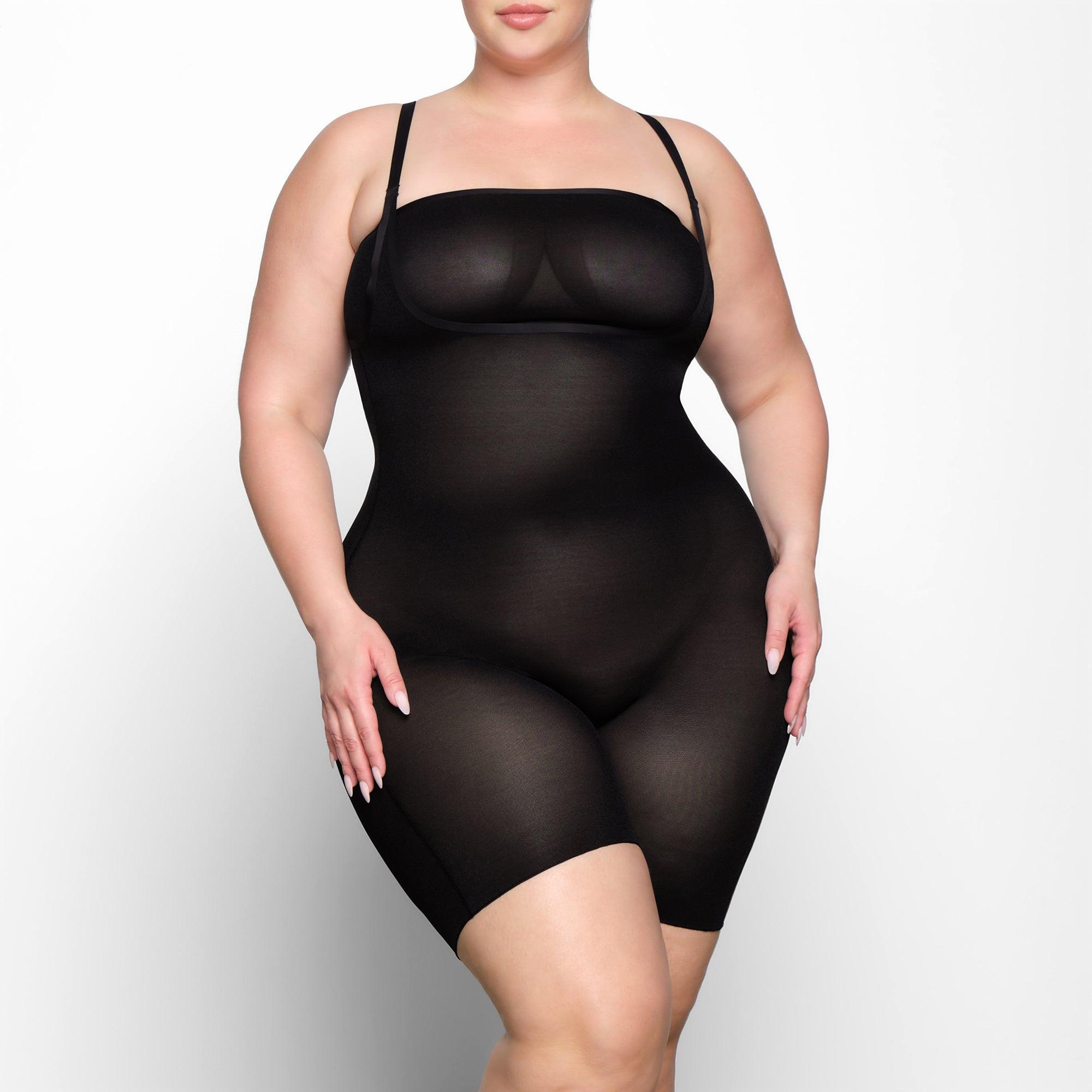 SHEER SCULPT OPEN BUST BODYSUIT | ONYX Product Image