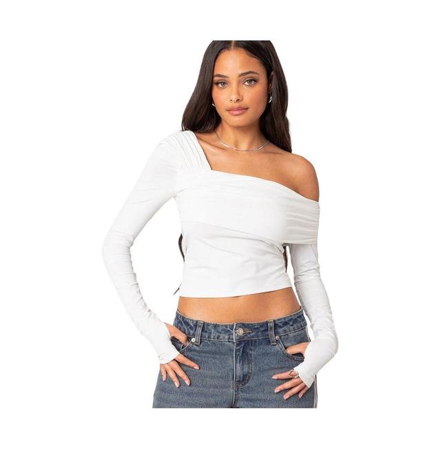 Womens Asymmetric fold over top Product Image