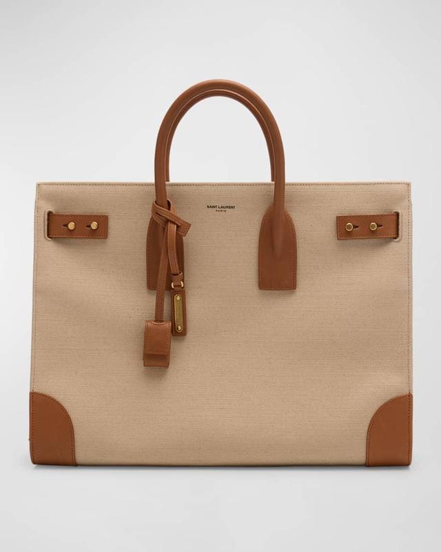 Men's Sac de Jour Canvas Leather Top-Handle Bag  Product Image