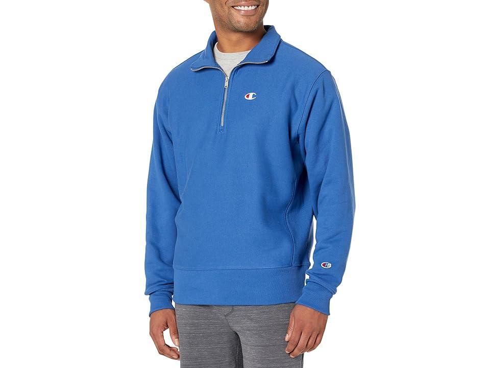 Champion Reverse Weave 1/4 Zip Pullover (Steel Ink) Men's Clothing Product Image