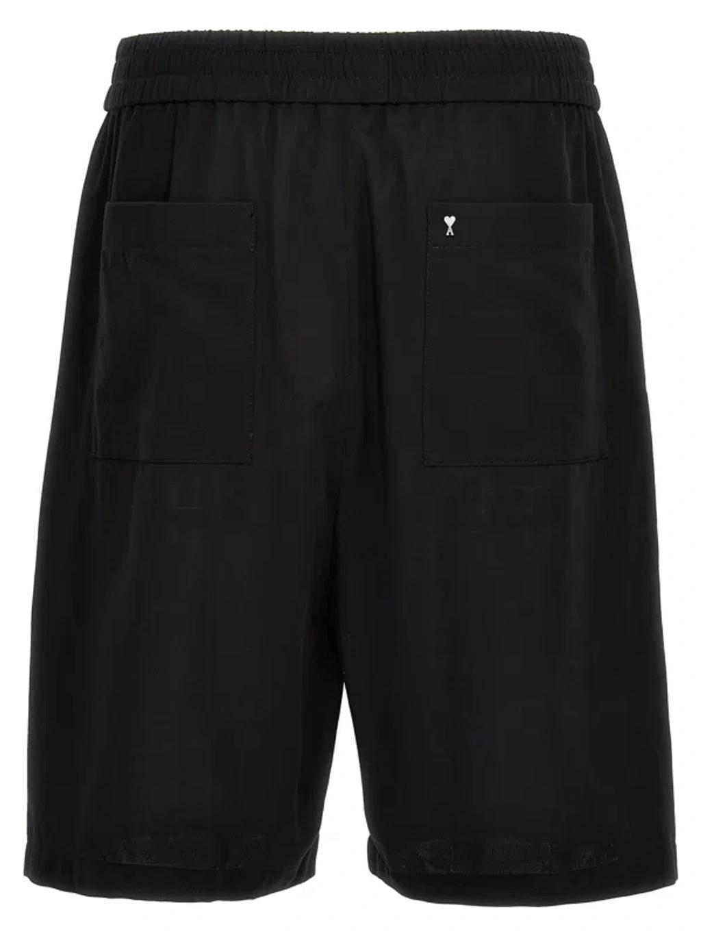 Elasticated Waist Bermuda In Black Product Image