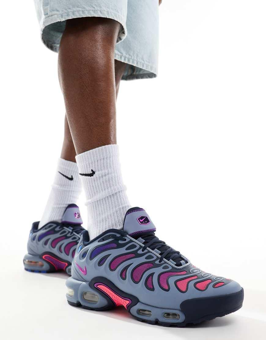 NIKE Air Max Plus Drift Sneakers In Gray And Purple Product Image