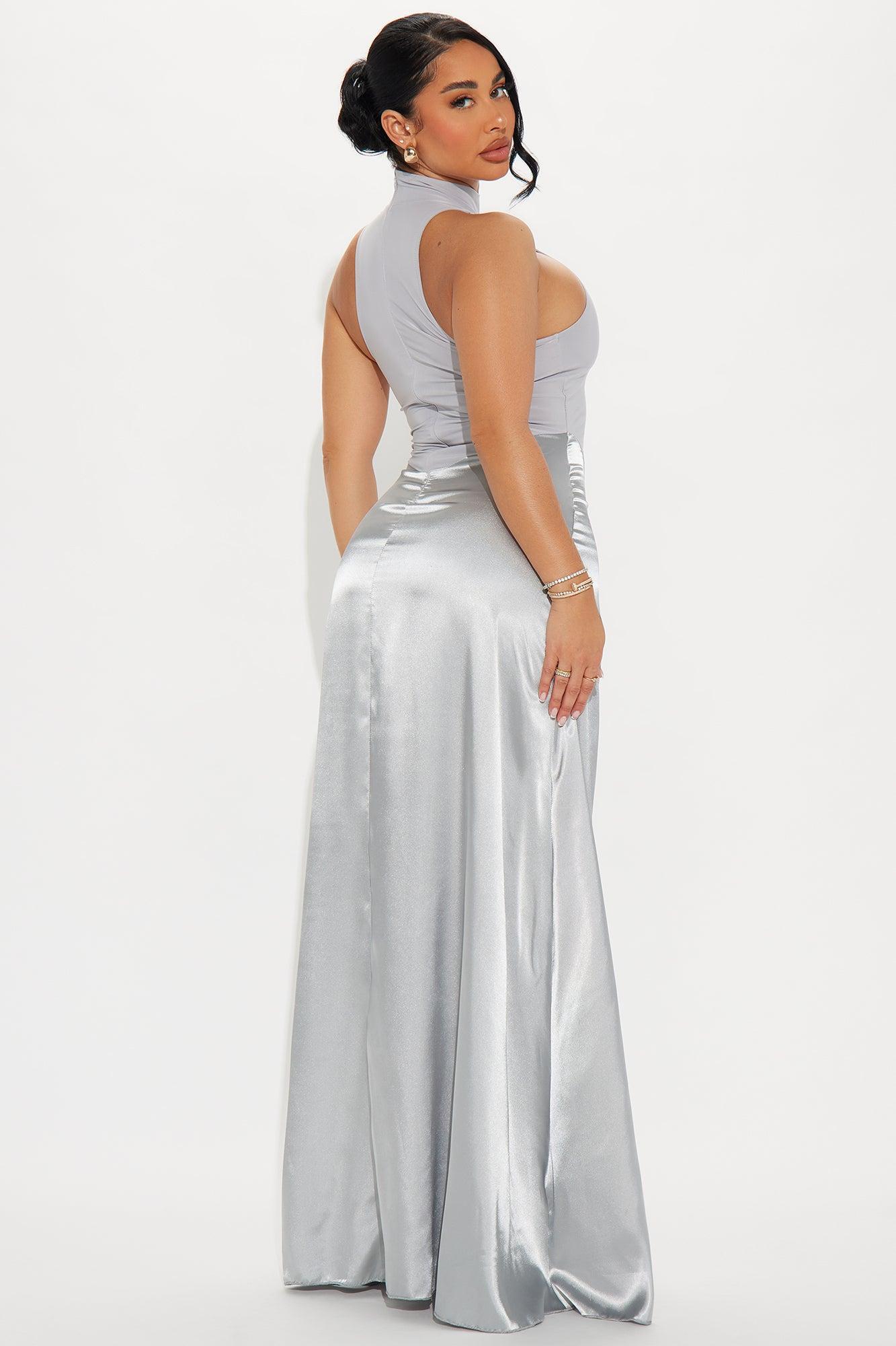 Highly Favored Maxi Dress - Grey Product Image