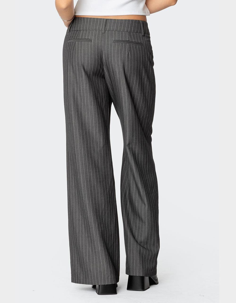 EDIKTED Mayla Wide Leg Pinstripe Trousers Product Image