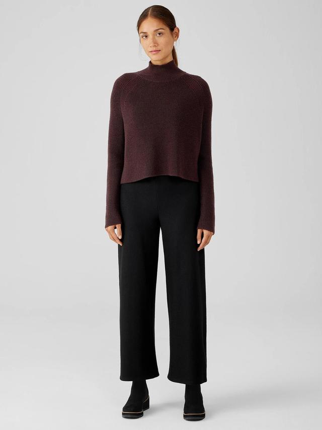 EILEEN FISHER Boiled Wool Jersey Wide-Leg Pantfemale Product Image