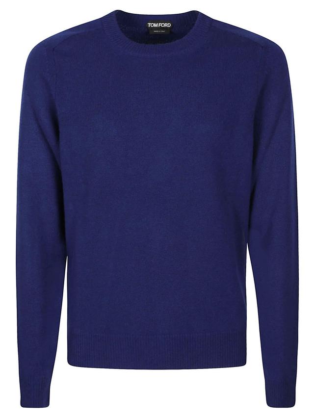 Cashmere Saddle Sweater In Blue Product Image