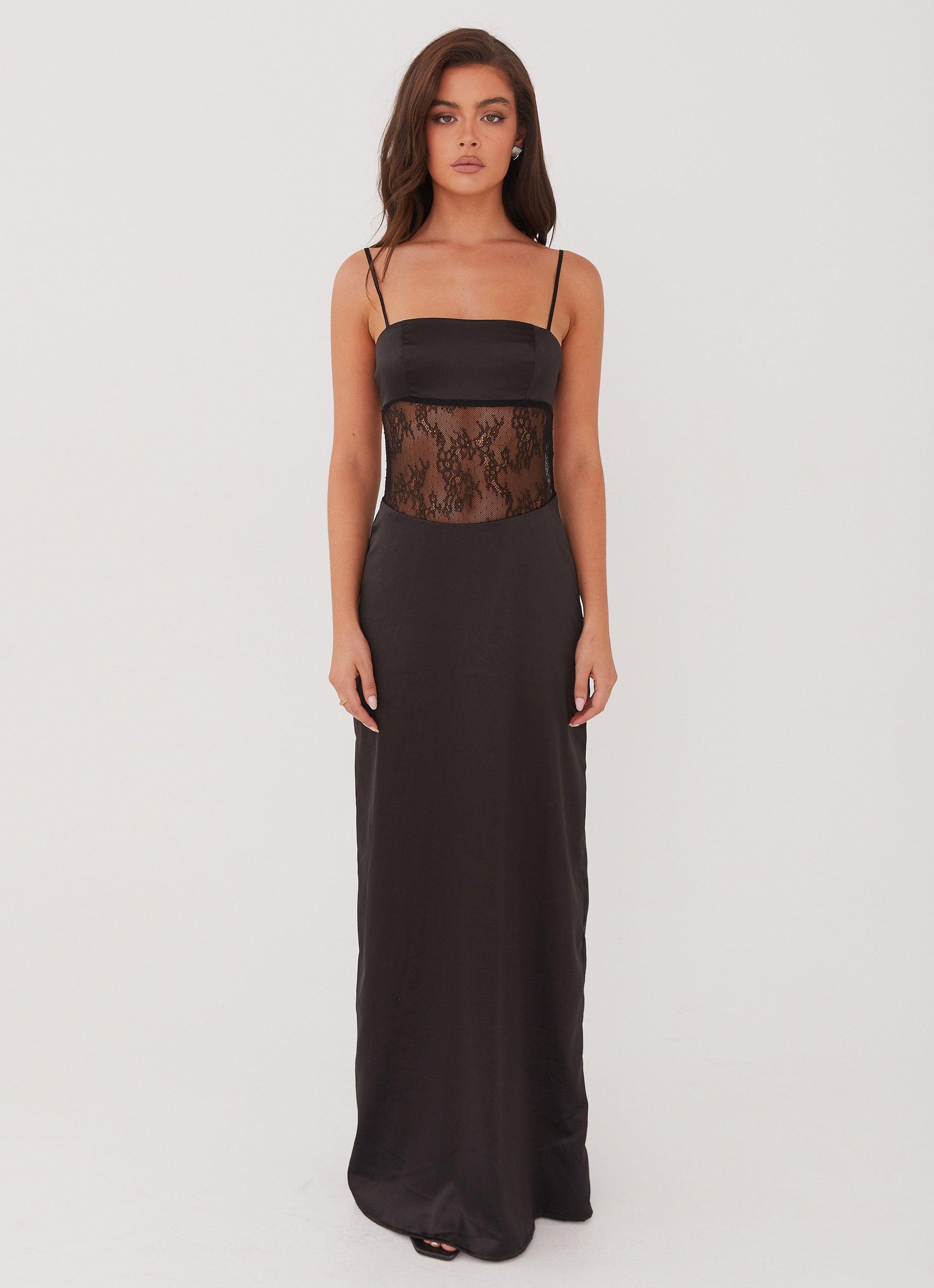 Palais Royale Lace Maxi Dress - Black Product Image