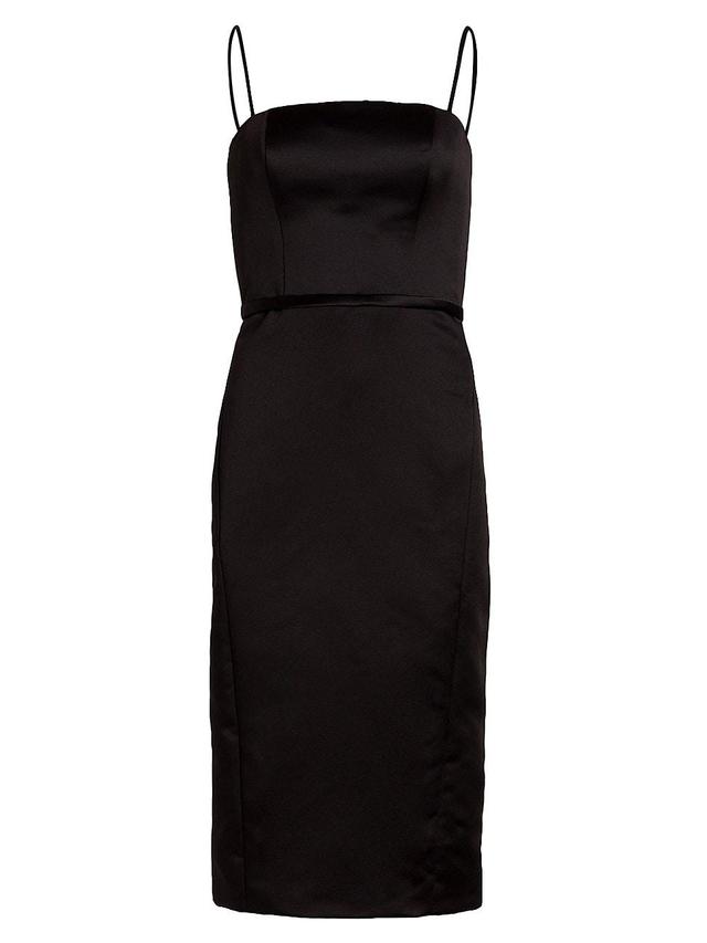 Womens Duchess Satin Sheath Dress Product Image