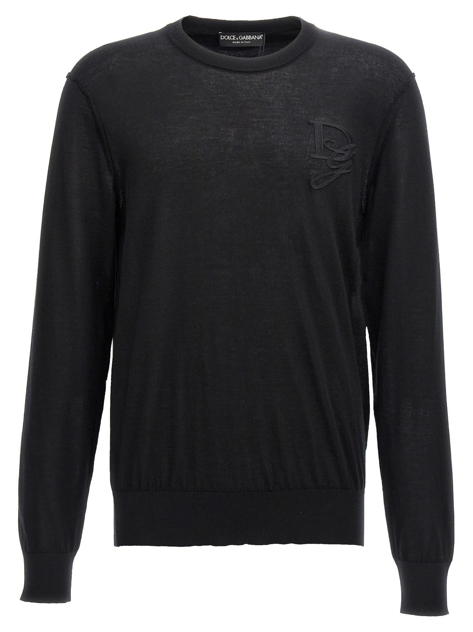 Logo Embroidery Sweater In Black Product Image