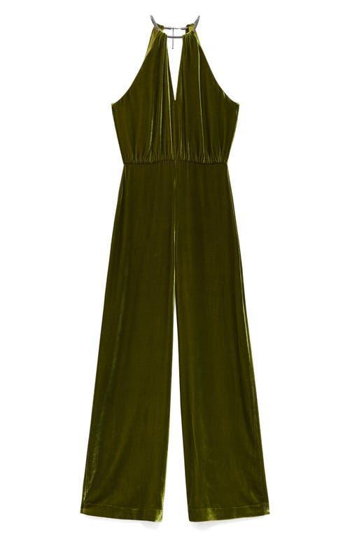 MANGO Velvet Jumpsuit Product Image