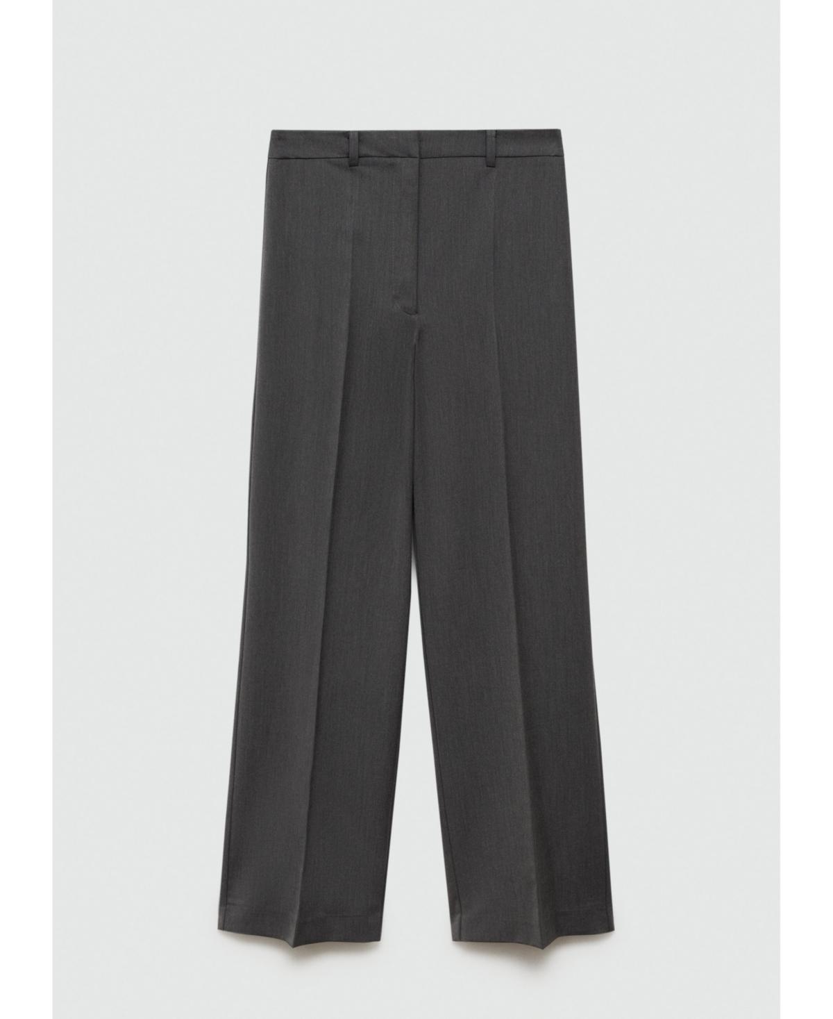 Mango Womens Pleat Straight Trousers Product Image