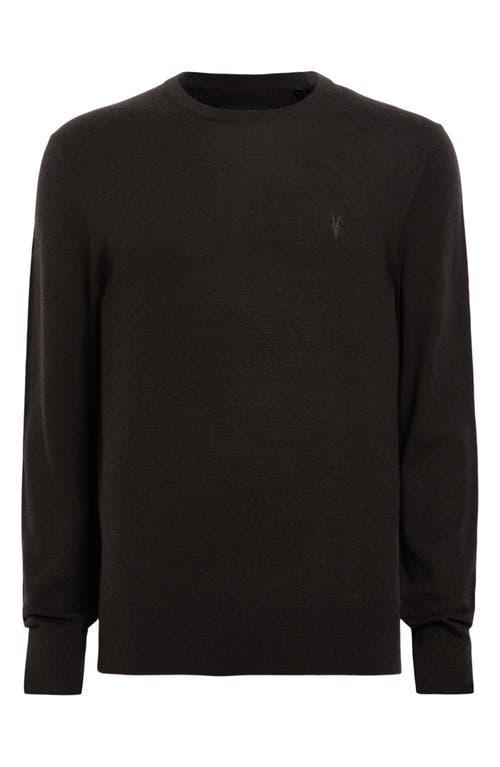 ALLSAINTS Mode Merino Wool Crewneck Sweater In Coffee Brown Product Image