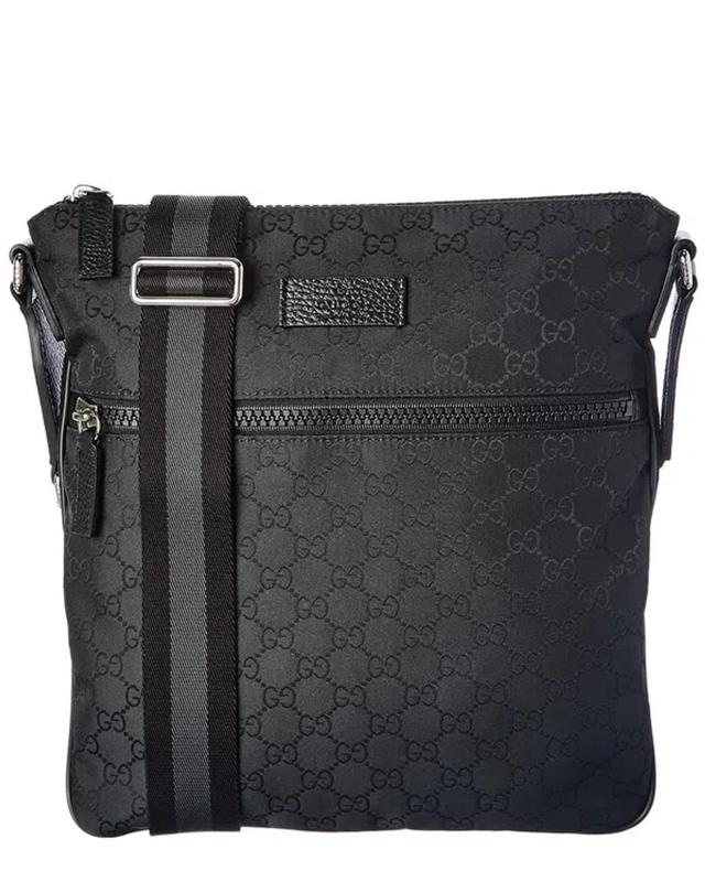 Gg Nylon Messenger Bag In Black Product Image