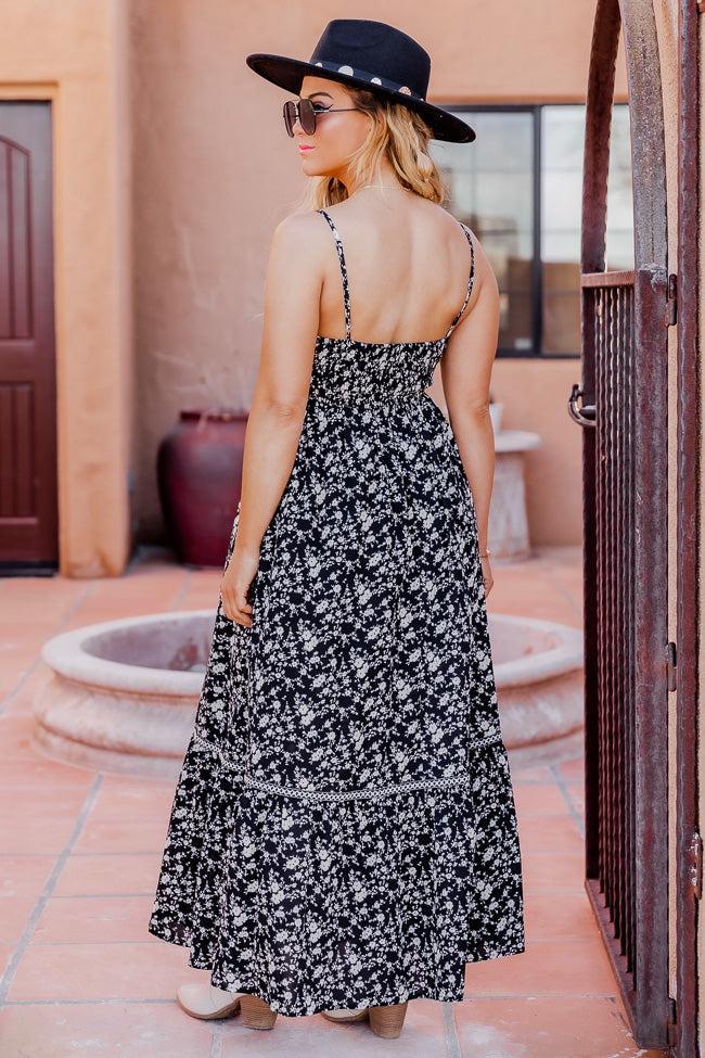 Live A Little Black Floral Maxi Dress FINAL SALE Product Image