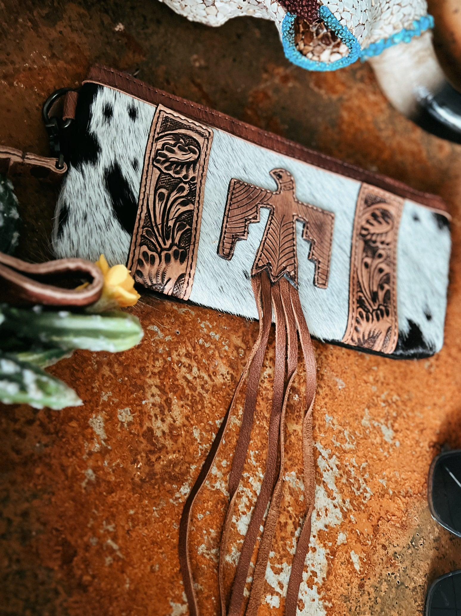 Darling Leather Thunderbird Wristlet Product Image