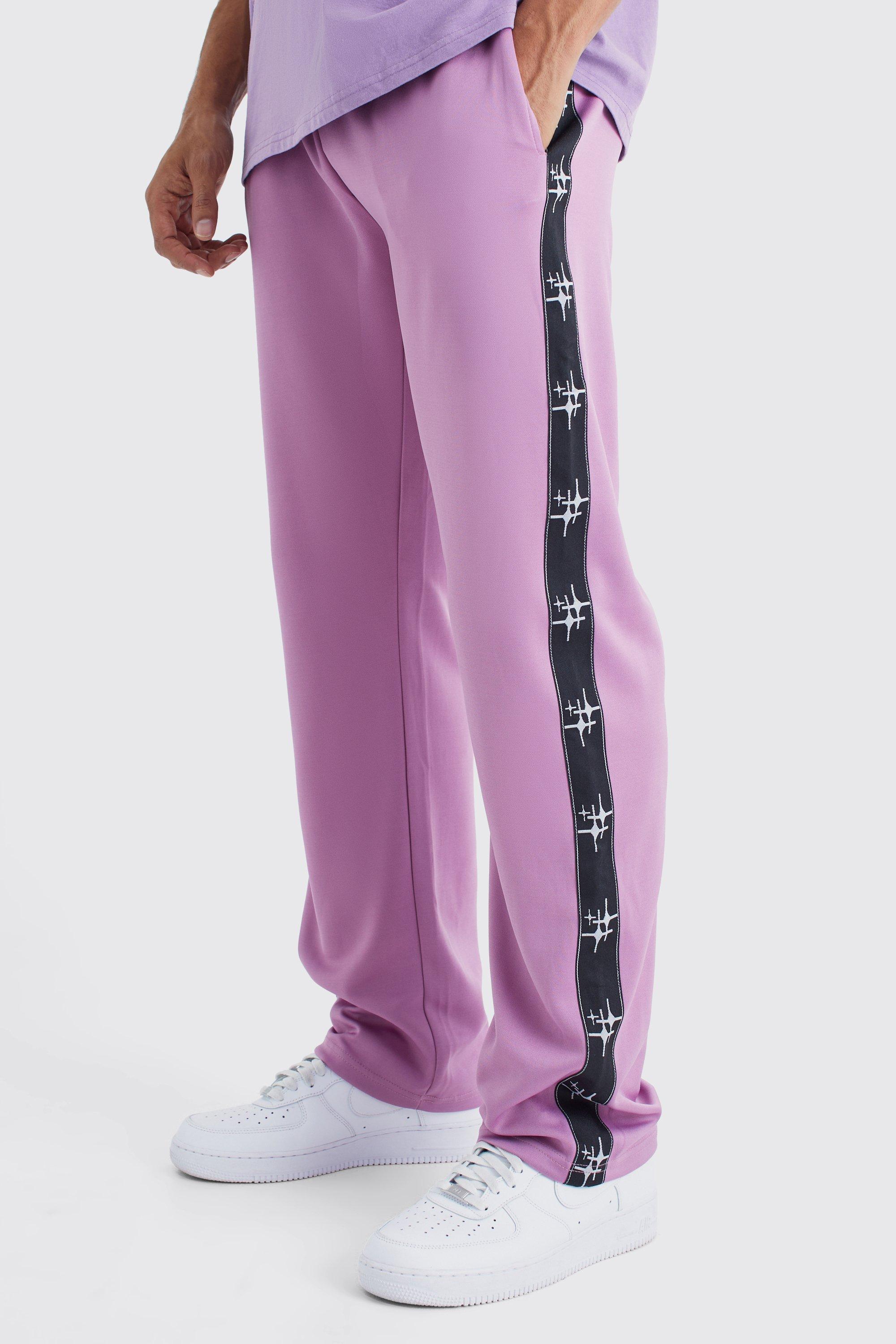 Oversized Tape Side Tricot Jogger | boohooMAN USA Product Image