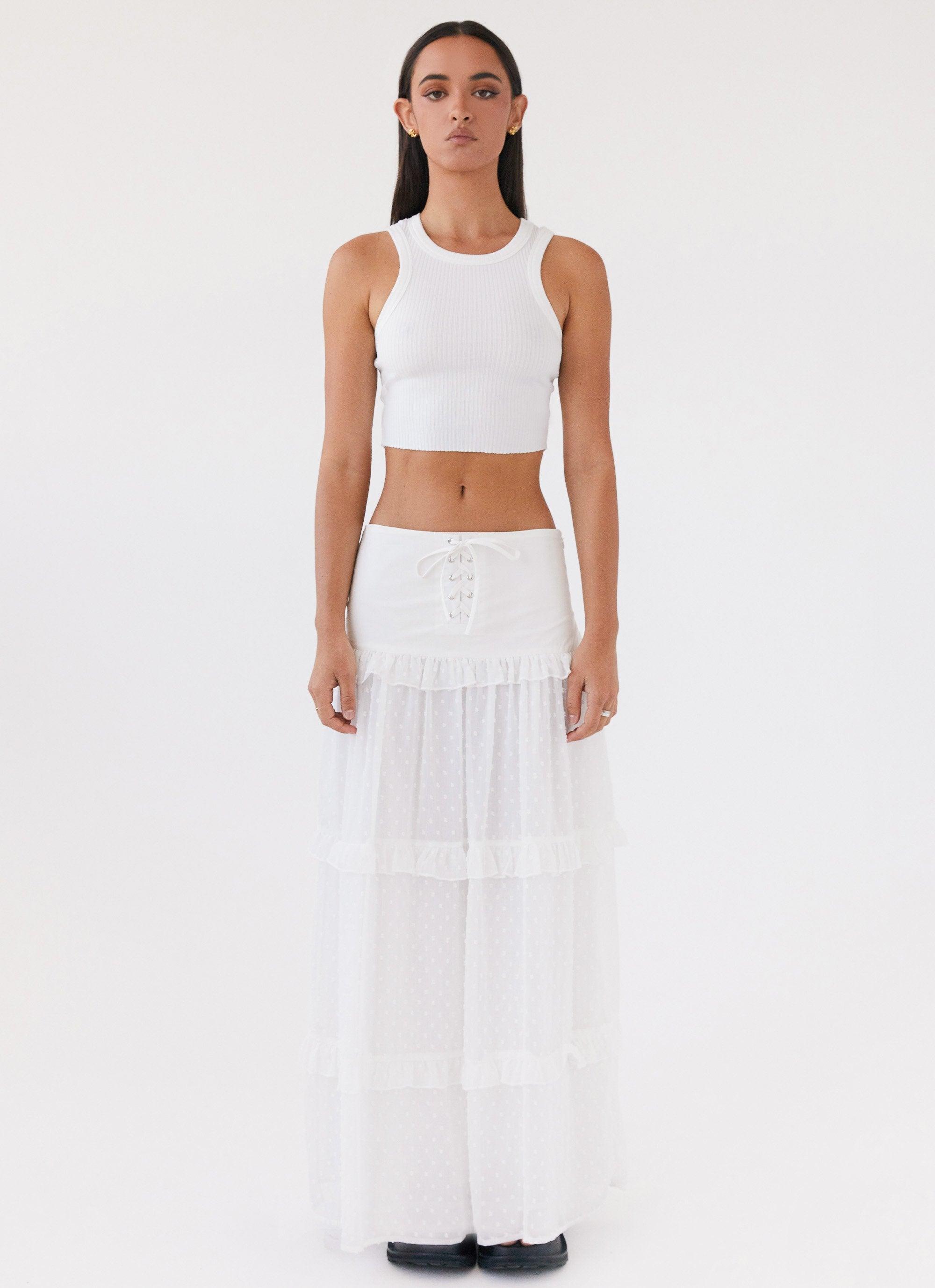 Esmeralda Maxi Skirt - White Product Image