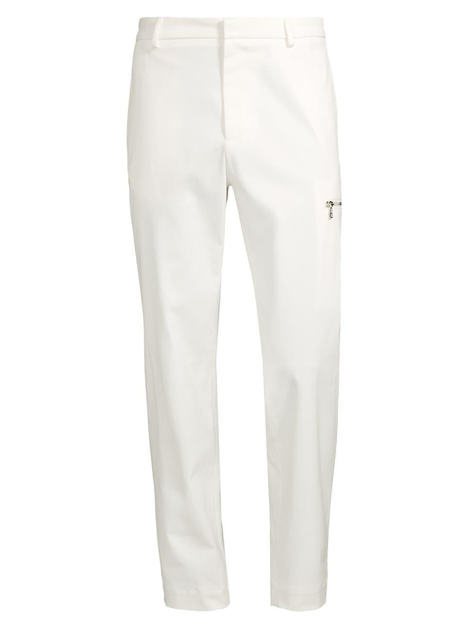 Mens Flat-Front Cotton-Blend Pants Product Image