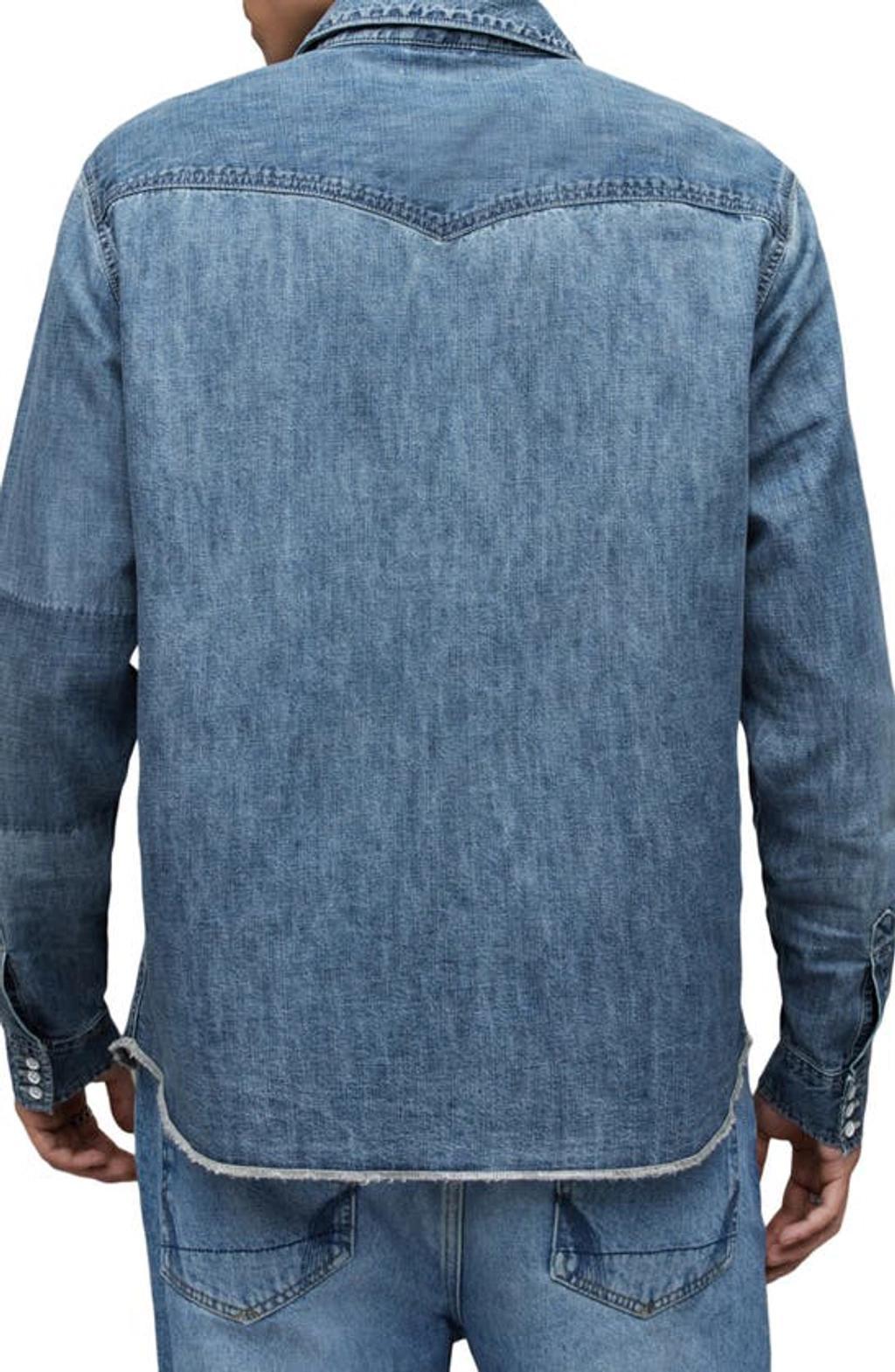 Solar Washed Denim Shirt In Washed Indigo Product Image