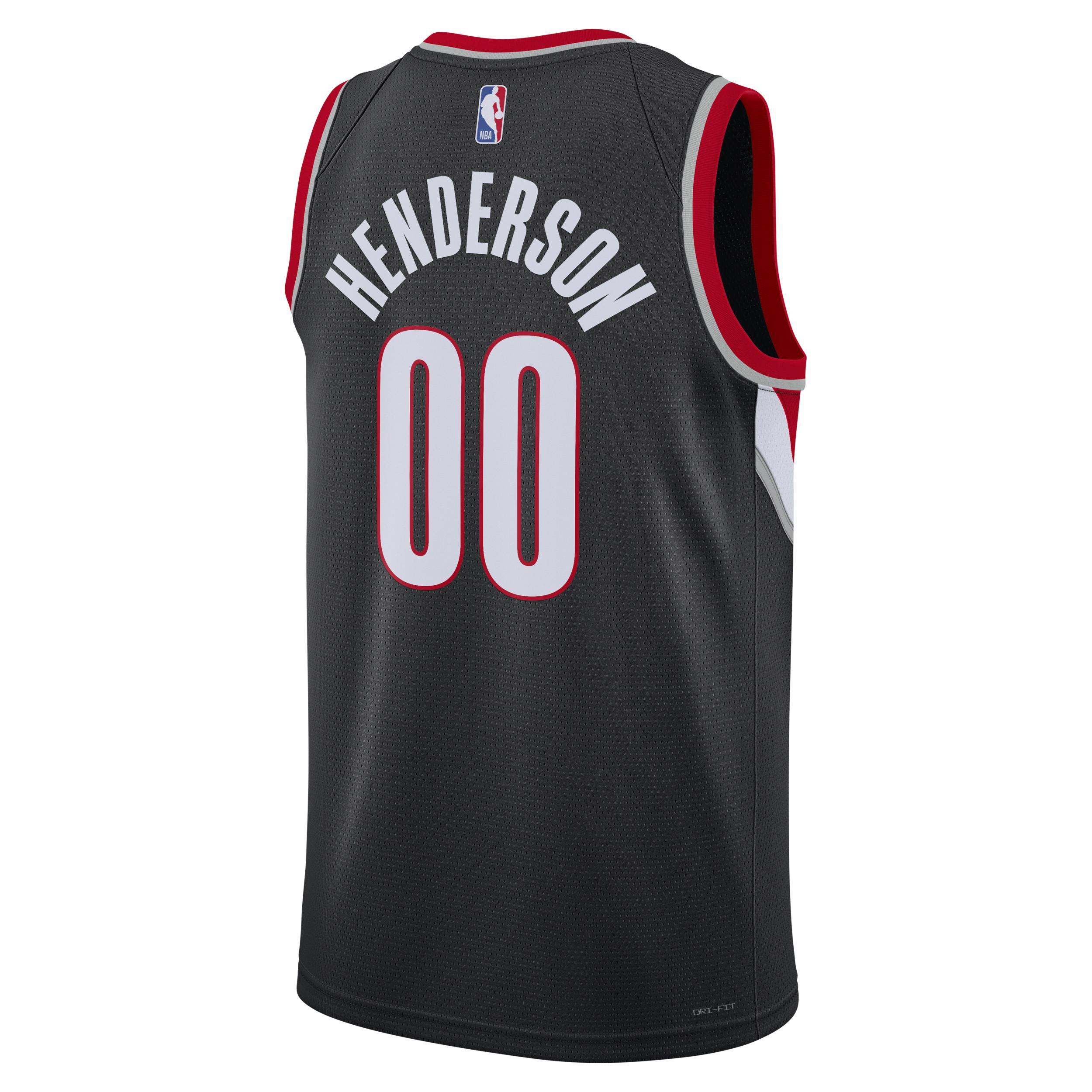 Mens and Womens Nike Scoot Henderson Black Portland Trail Blazers 2023 Nba Draft Swingman Jersey - Icon Edition - Black Product Image