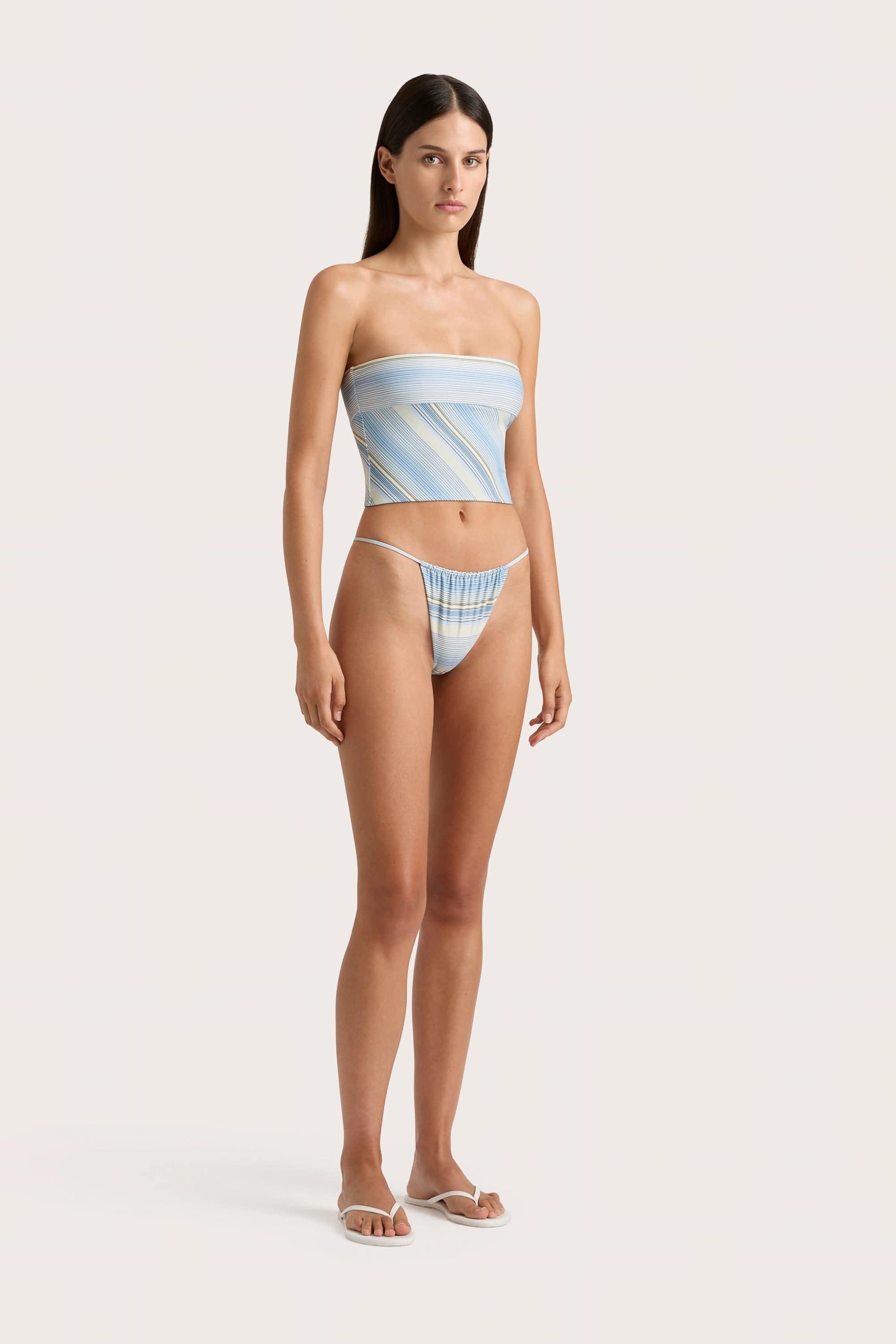 Jean Swim Top Futura Stripe Sky Blue Product Image