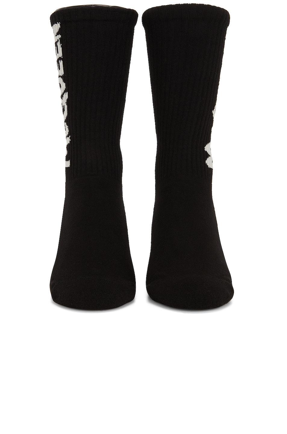 Alexander McQueen Socks Graffiti in Black Product Image