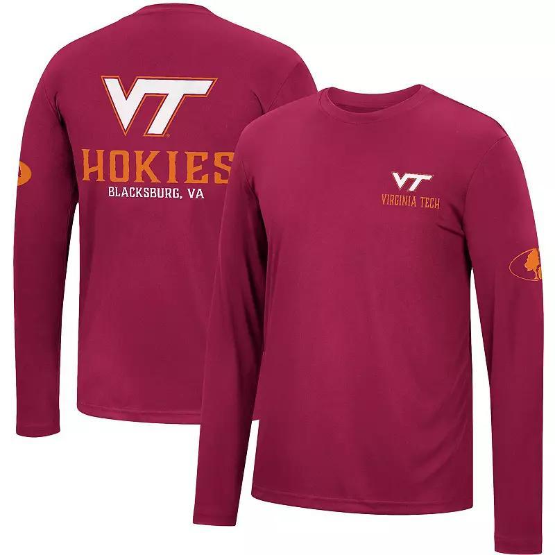 Mens Colosseum Maroon Virginia Tech Hokies Mossy Oak SPF 50 Performance Long Sleeve T-Shirt Product Image