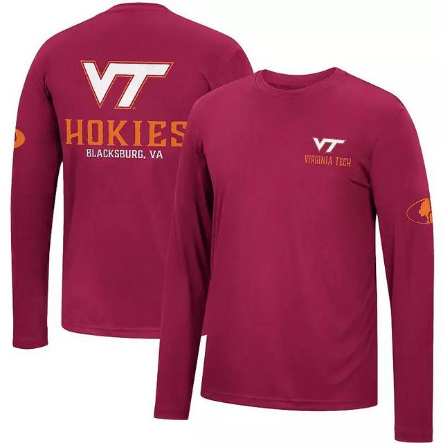 Mens Colosseum Maroon Virginia Tech Hokies Mossy Oak Spf 50 Performance Long Sleeve T-shirt Product Image