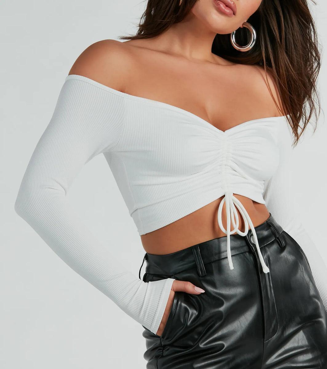 Nothing Sweeter Off-The-Shoulder Crop Top product image