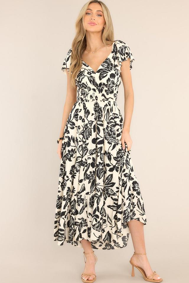 One By One Black & Ivory Maxi Dress Product Image