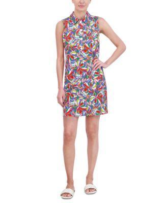 Jessica Howard Womens Printed Textured Shift Dress Product Image